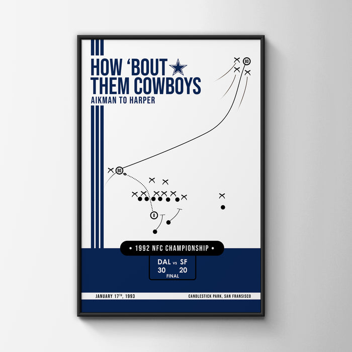 How 'Bout them Cowboys Poster - Aikman to Harper