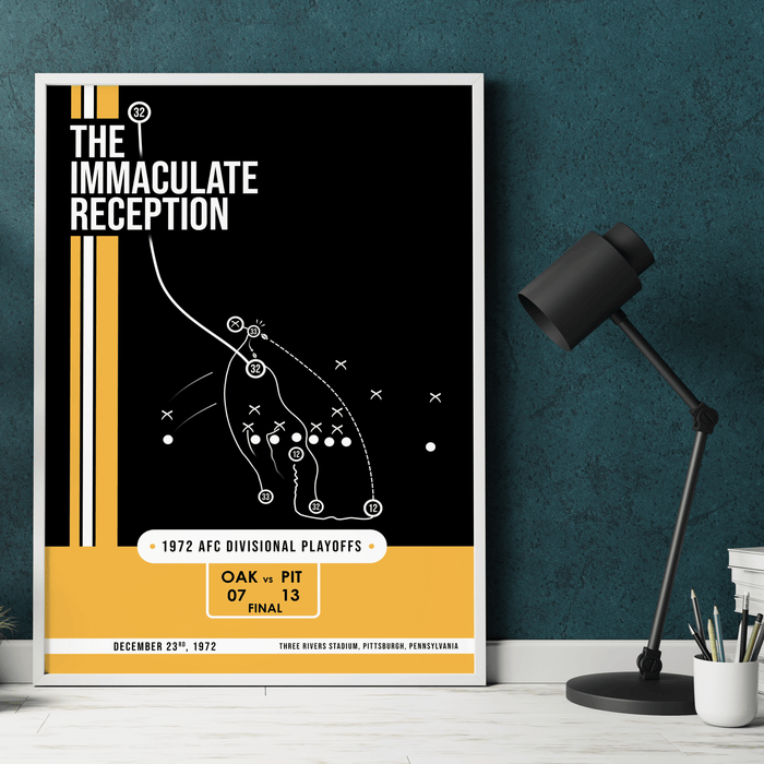 The Immaculate Reception - Pittsburgh Steelers Poster NFL — Iconic Plays