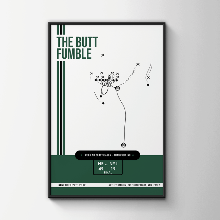 The Butt Fumble - New York Jets Poster Thanksgiving — Iconic Plays